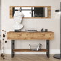 Hanah Home Consola Ml24-A Moderna Industrial Pino Atlántico con Espejo
